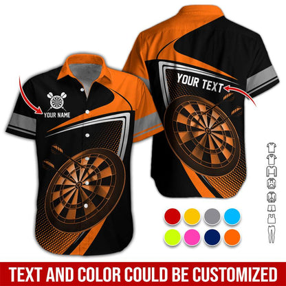 Customized Name & Text Darts Hawaiian Shirt, Personalized Love Darts Hawaiian Shirts - Gift For Darts Lovers, Darts Players Uniforms - Amzanimalsgift