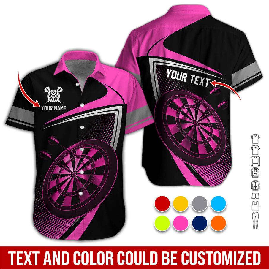 Customized Name & Text Darts Hawaiian Shirt, Personalized Love Darts Hawaiian Shirts - Gift For Darts Lovers, Darts Players Uniforms - Amzanimalsgift