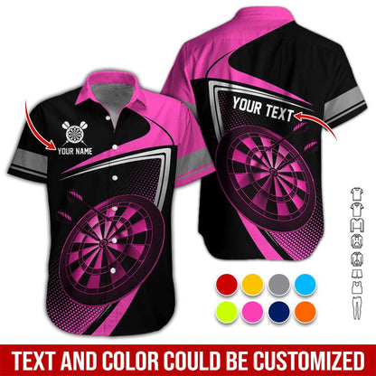 Customized Name & Text Darts Hawaiian Shirt, Personalized Love Darts Hawaiian Shirts - Gift For Darts Lovers, Darts Players Uniforms - Amzanimalsgift