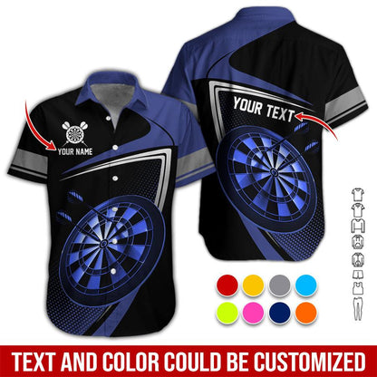 Customized Name & Text Darts Hawaiian Shirt, Personalized Love Darts Hawaiian Shirts - Gift For Darts Lovers, Darts Players Uniforms - Amzanimalsgift