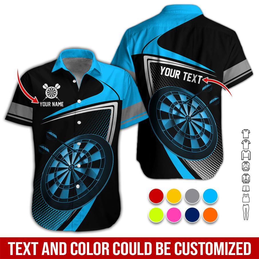 Customized Name & Text Darts Hawaiian Shirt, Personalized Love Darts Hawaiian Shirts - Gift For Darts Lovers, Darts Players Uniforms - Amzanimalsgift