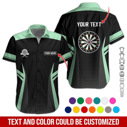 Customized Name & Text Darts Hawaiian Shirt, Personalized Name Darts Hawaiian Shirts - Gift For Darts Lovers, Darts Players Uniforms - Amzanimalsgift