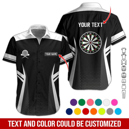 Customized Name & Text Darts Hawaiian Shirt, Personalized Name Darts Hawaiian Shirts - Gift For Darts Lovers, Darts Players Uniforms - Amzanimalsgift