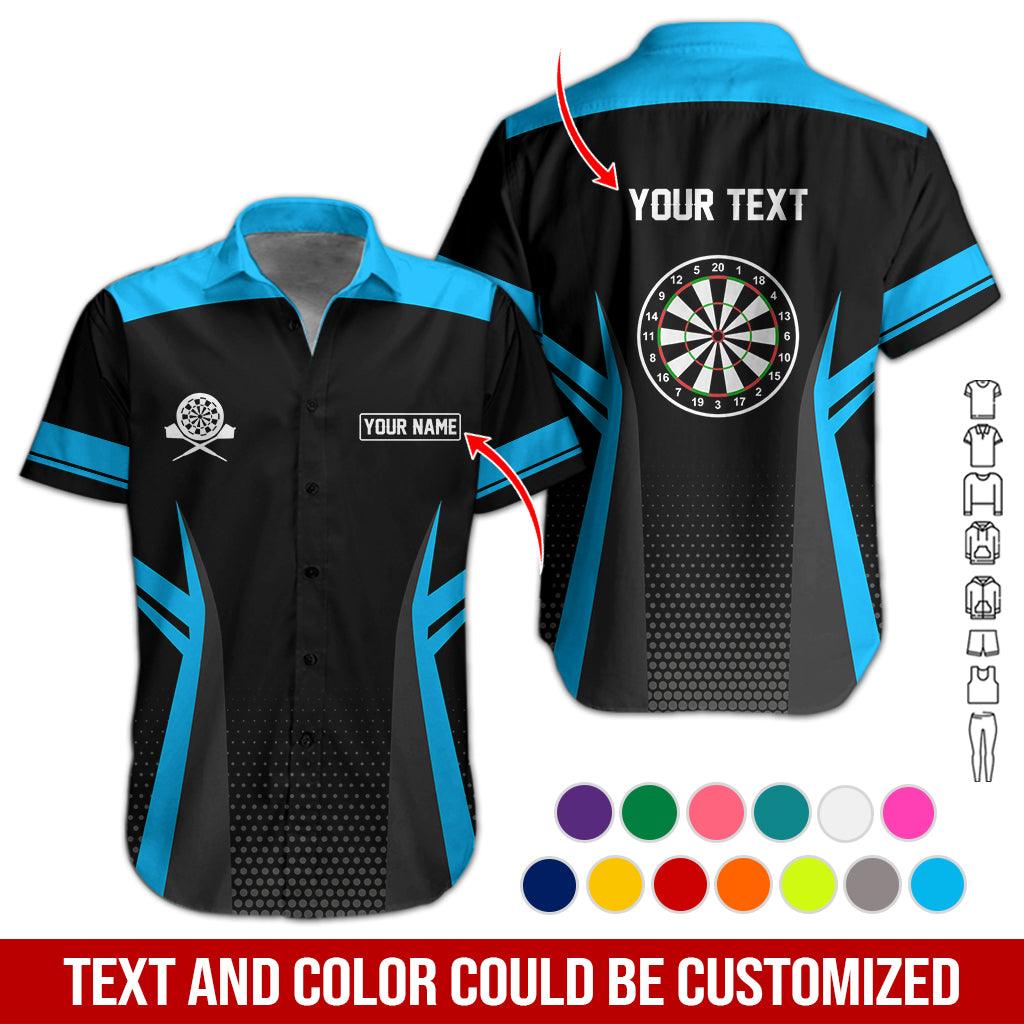 Customized Name & Text Darts Hawaiian Shirt, Personalized Name Darts Hawaiian Shirts - Gift For Darts Lovers, Darts Players Uniforms - Amzanimalsgift