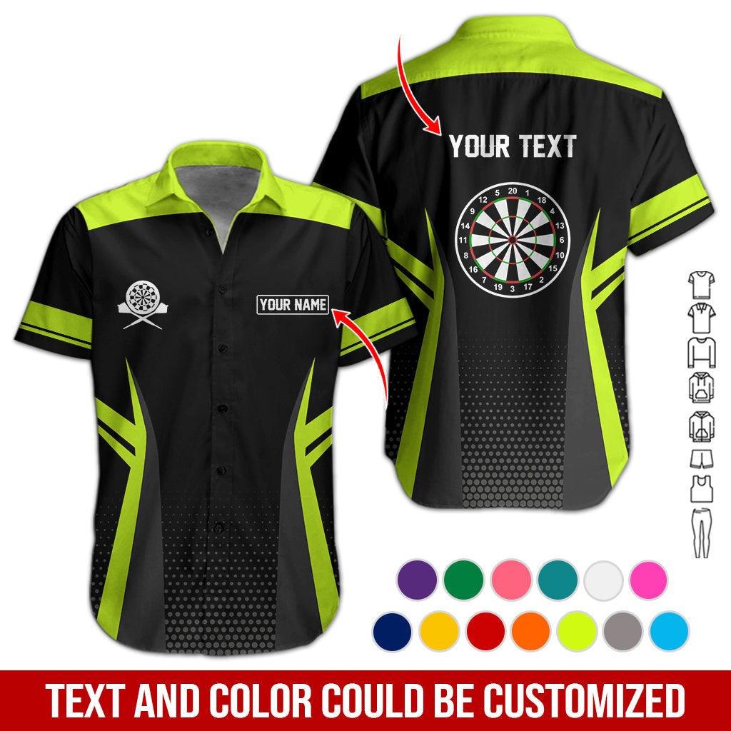 Customized Name & Text Darts Hawaiian Shirt, Personalized Name Darts Hawaiian Shirts - Gift For Darts Lovers, Darts Players Uniforms - Amzanimalsgift