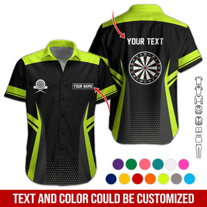 Customized Name & Text Darts Hawaiian Shirt, Personalized Name Darts Hawaiian Shirts - Gift For Darts Lovers, Darts Players Uniforms - Amzanimalsgift
