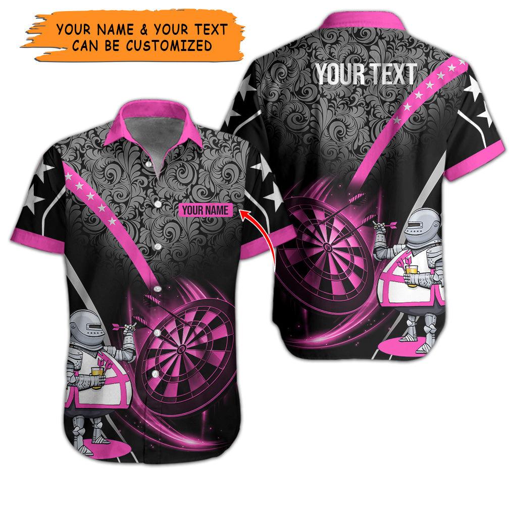 Customized Name & Text Darts Hawaiian Shirt, Personalized Name Darts Throwing Dad Hawaiian Shirts - Gift For Darts Lovers, Darts Players Uniforms - Amzanimalsgift