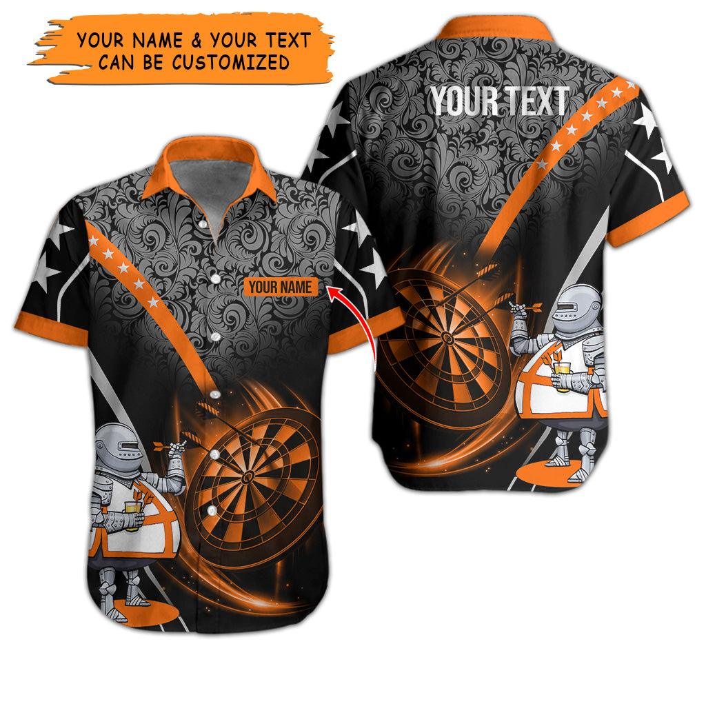 Customized Name & Text Darts Hawaiian Shirt, Personalized Name Darts Throwing Dad Hawaiian Shirts - Gift For Darts Lovers, Darts Players Uniforms - Amzanimalsgift