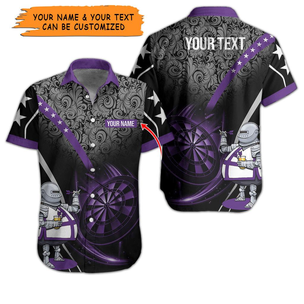 Customized Name & Text Darts Hawaiian Shirt, Personalized Name Darts Throwing Dad Hawaiian Shirts - Gift For Darts Lovers, Darts Players Uniforms - Amzanimalsgift