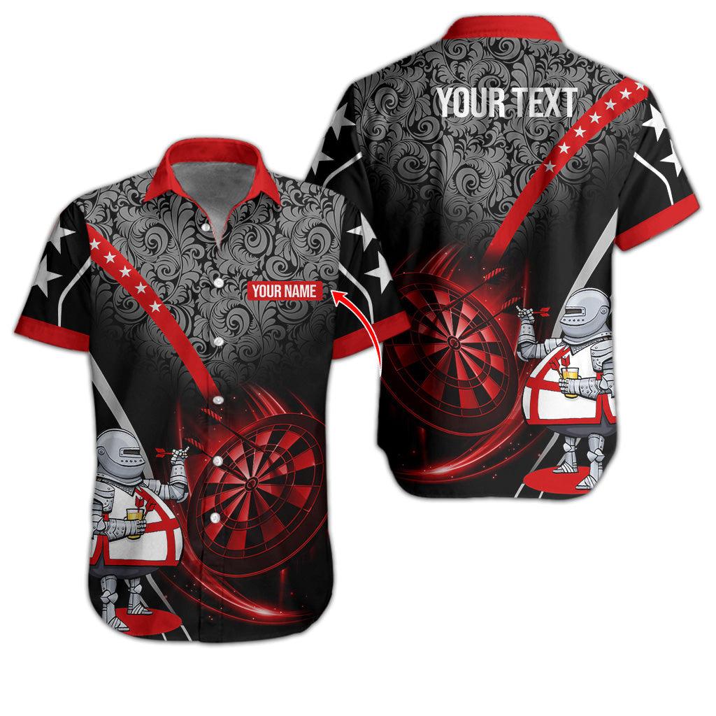 Customized Name & Text Darts Hawaiian Shirt, Personalized Name Darts Throwing Dad Hawaiian Shirts - Gift For Darts Lovers, Darts Players Uniforms - Amzanimalsgift