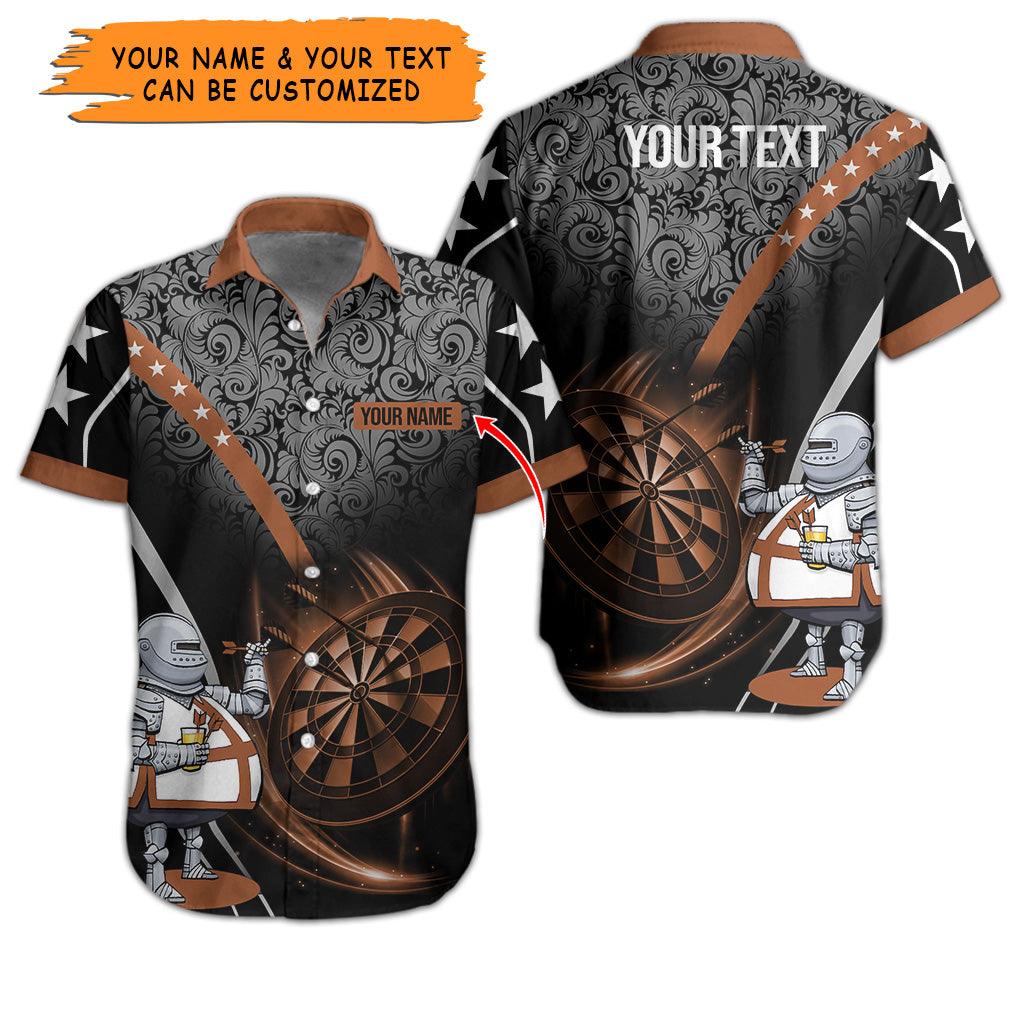 Customized Name & Text Darts Hawaiian Shirt, Personalized Name Darts Throwing Dad Hawaiian Shirts - Gift For Darts Lovers, Darts Players Uniforms - Amzanimalsgift