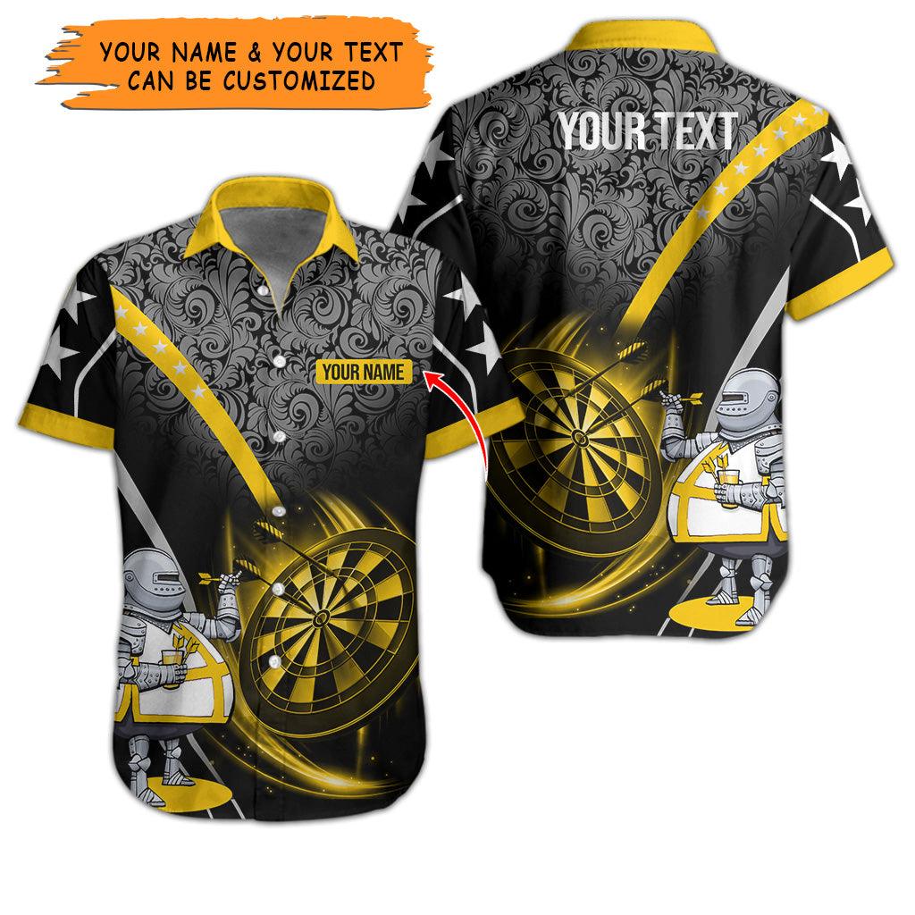Customized Name & Text Darts Hawaiian Shirt, Personalized Name Darts Throwing Dad Hawaiian Shirts - Gift For Darts Lovers, Darts Players Uniforms - Amzanimalsgift