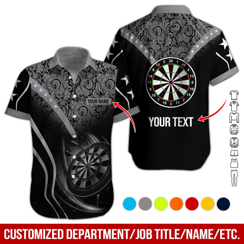 Customized Name & Text Darts Hawaiian Shirts, Personalized Name Darts Team Aloha Shirt For Men & Women - Gift For Darts Lovers, Darts Players - Amzanimalsgift