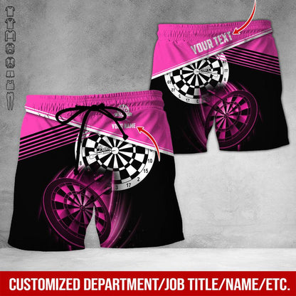 Customized Name & Text Darts Hawaiian Shirts, Personalized Name Darts Uniforms Aloha Shirt For Men & Women - Gift For Darts Lovers, Darts Team Players - Amzanimalsgift