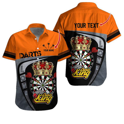 Darts Hawaiian Shirt Custom Name, Love Darts King Uniforms Personalized Aloha Hawaiian Shirts - Gift For Darts Lovers, Friend, Family