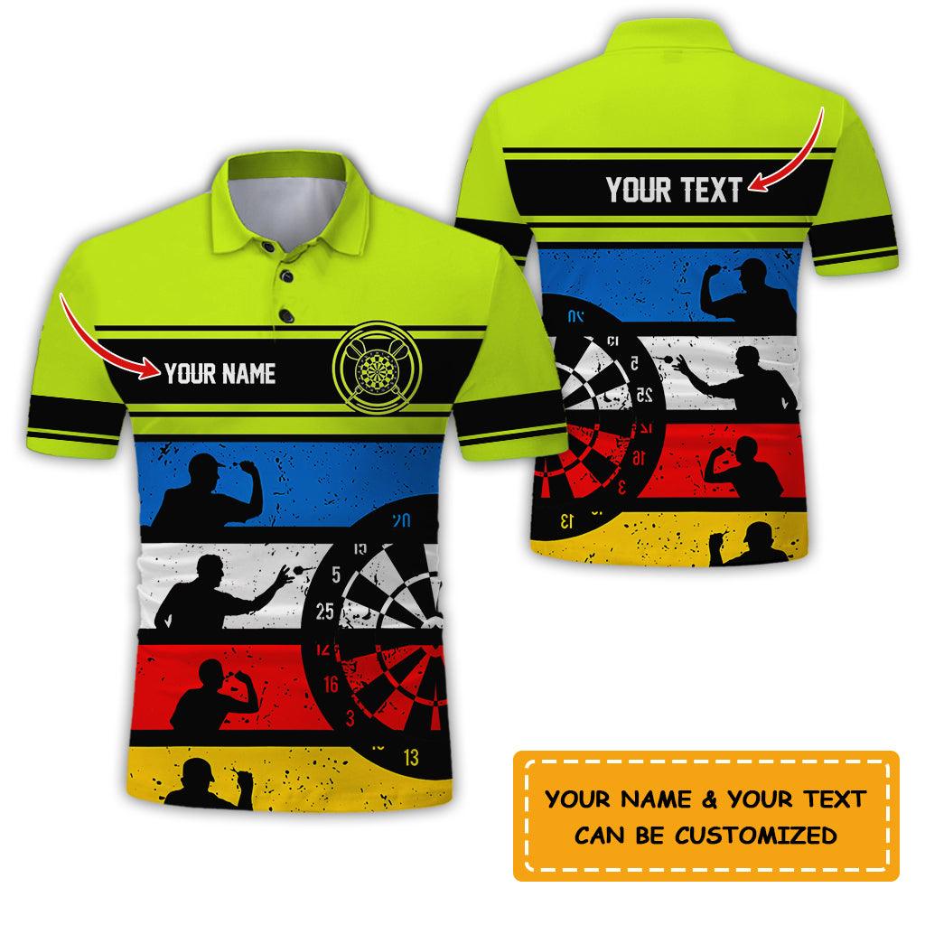 Customized Name & Text Darts Polo Shirt, I Play Darts Personalized Darts Uniforms Polo Shirt For Men - Perfect Gift For Darts Lovers, Darts Team Players - Amzanimalsgift