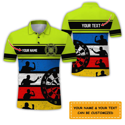 Customized Name & Text Darts Polo Shirt, I Play Darts Personalized Darts Uniforms Polo Shirt For Men - Perfect Gift For Darts Lovers, Darts Team Players - Amzanimalsgift