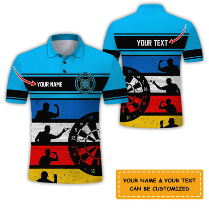 Customized Name & Text Darts Polo Shirt, I Play Darts Personalized Darts Uniforms Polo Shirt For Men - Perfect Gift For Darts Lovers, Darts Team Players - Amzanimalsgift