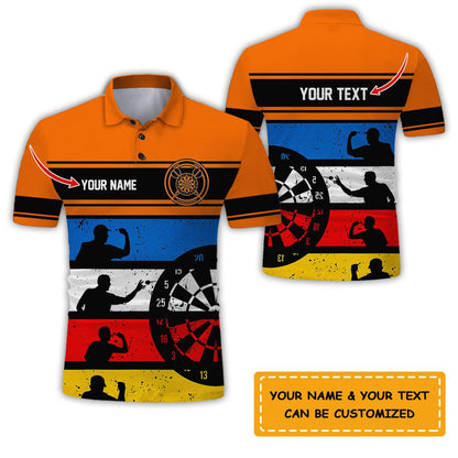 Customized Name & Text Darts Polo Shirt, I Play Darts Personalized Darts Uniforms Polo Shirt For Men - Perfect Gift For Darts Lovers, Darts Team Players - Amzanimalsgift