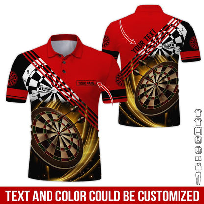 Customized Name & Text Darts Polo Shirt, Personalized Darts Is My Life Polo Shirt For Men - Perfect Gift For Darts Lovers, Darts Players, Darts Team - Amzanimalsgift