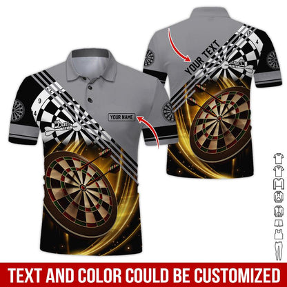 Customized Name & Text Darts Polo Shirt, Personalized Darts Is My Life Polo Shirt For Men - Perfect Gift For Darts Lovers, Darts Players, Darts Team - Amzanimalsgift