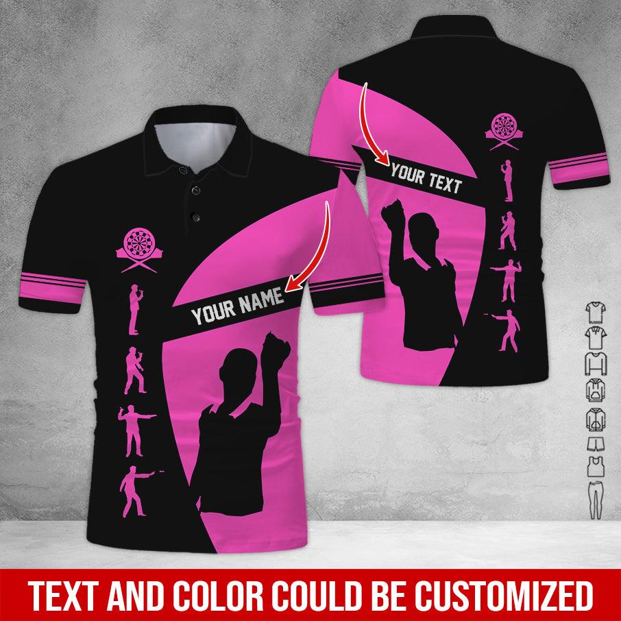 Customized Name & Text Darts Polo Shirt, Personalized Darts Polo Shirt For Men - Perfect Gift For Darts Lovers, Darts Team Players - Amzanimalsgift
