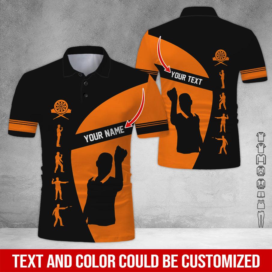 Customized Name & Text Darts Polo Shirt, Personalized Darts Polo Shirt For Men - Perfect Gift For Darts Lovers, Darts Team Players - Amzanimalsgift