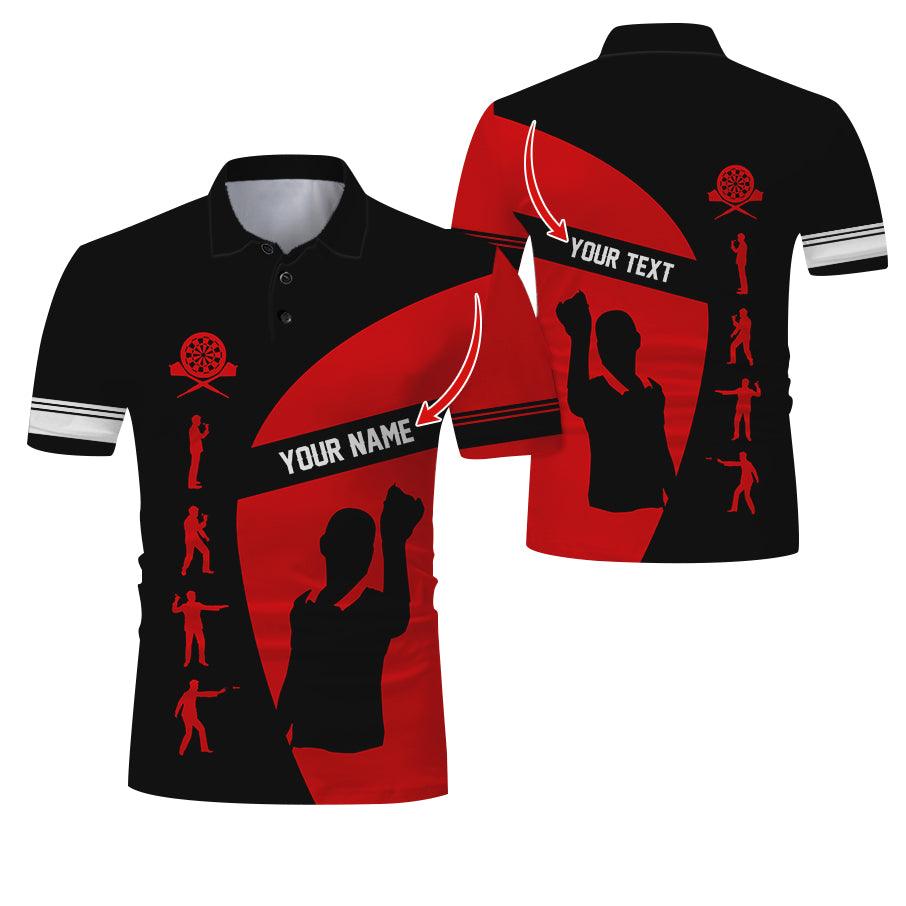 Customized Name & Text Darts Polo Shirt, Personalized Darts Polo Shirt For Men - Perfect Gift For Darts Lovers, Darts Team Players - Amzanimalsgift