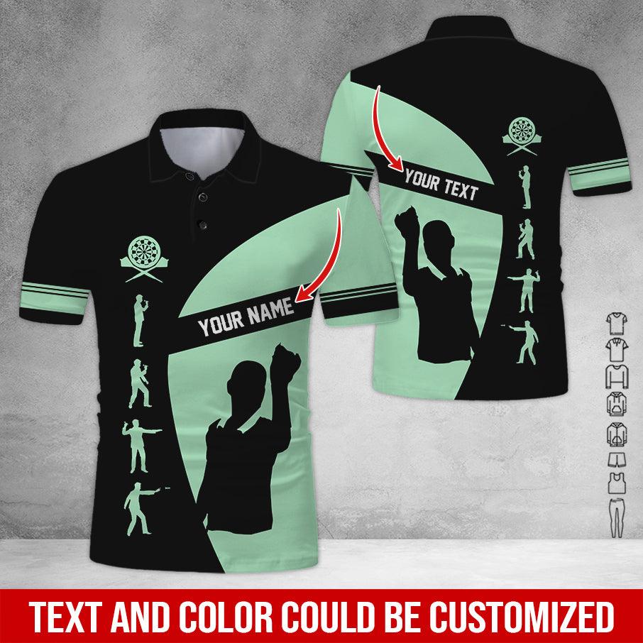 Customized Name & Text Darts Polo Shirt, Personalized Darts Polo Shirt For Men - Perfect Gift For Darts Lovers, Darts Team Players - Amzanimalsgift