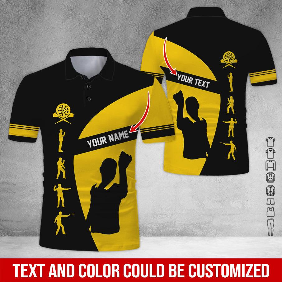 Customized Name & Text Darts Polo Shirt, Personalized Darts Polo Shirt For Men - Perfect Gift For Darts Lovers, Darts Team Players - Amzanimalsgift