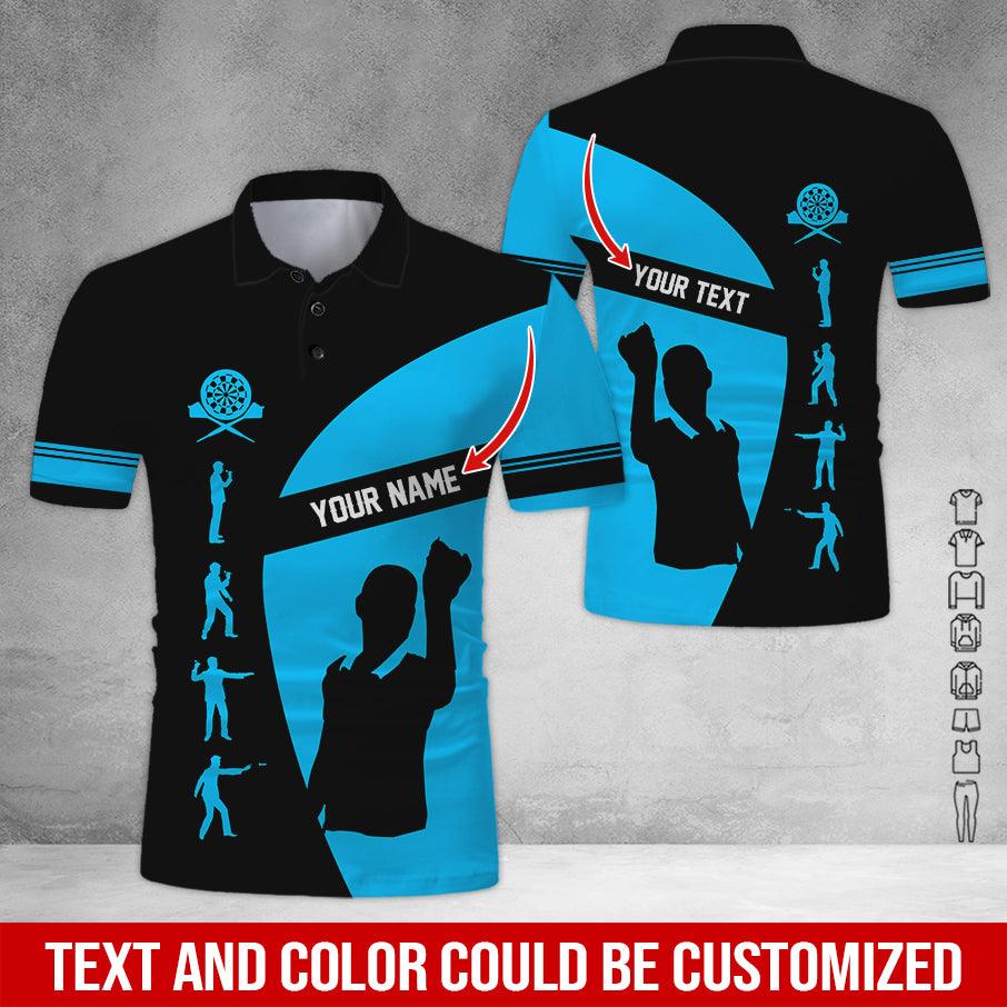 Customized Name & Text Darts Polo Shirt, Personalized Darts Polo Shirt For Men - Perfect Gift For Darts Lovers, Darts Team Players - Amzanimalsgift