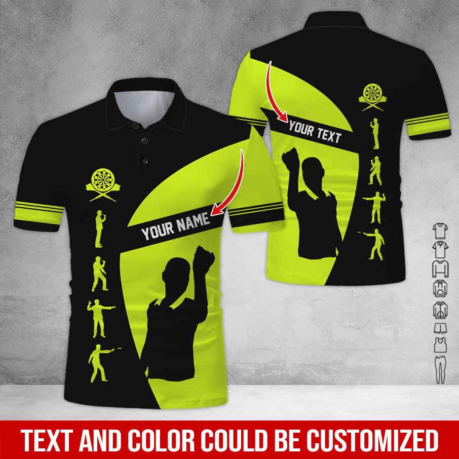 Customized Name & Text Darts Polo Shirt, Personalized Darts Polo Shirt For Men - Perfect Gift For Darts Lovers, Darts Team Players - Amzanimalsgift