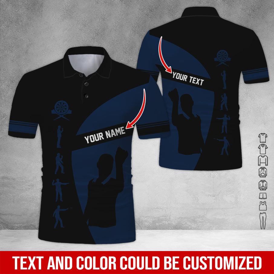 Customized Name & Text Darts Polo Shirt, Personalized Darts Polo Shirt For Men - Perfect Gift For Darts Lovers, Darts Team Players - Amzanimalsgift