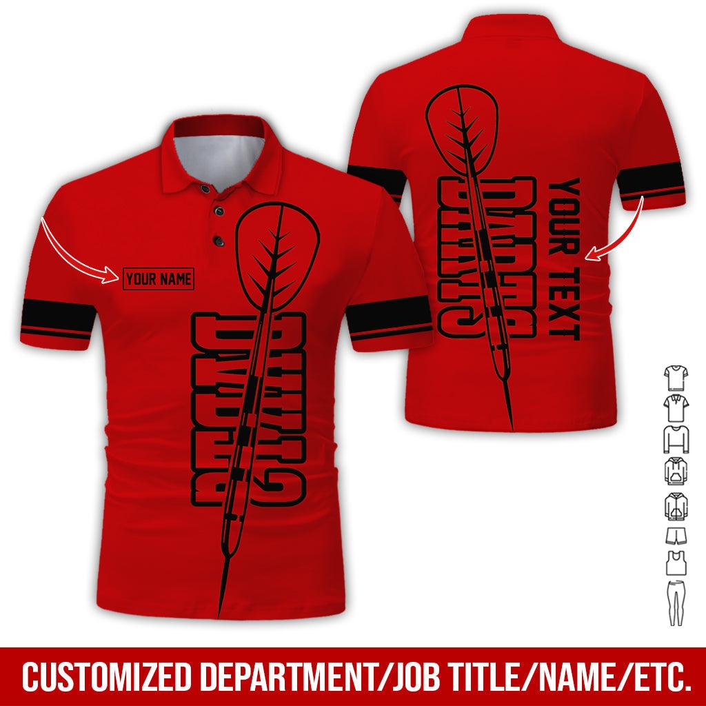 Customized Name & Text Darts Polo Shirt, Personalized Darts Team Polo Shirt For Men - Perfect Gift For Darts Lovers, Darts Team Players - Amzanimalsgift