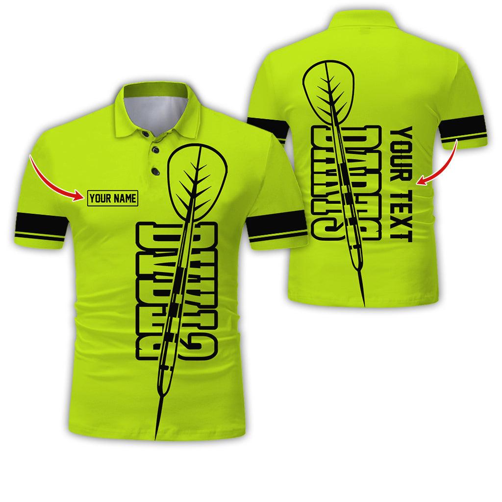 Customized Name & Text Darts Polo Shirt, Personalized Darts Team Polo Shirt For Men - Perfect Gift For Darts Lovers, Darts Team Players - Amzanimalsgift