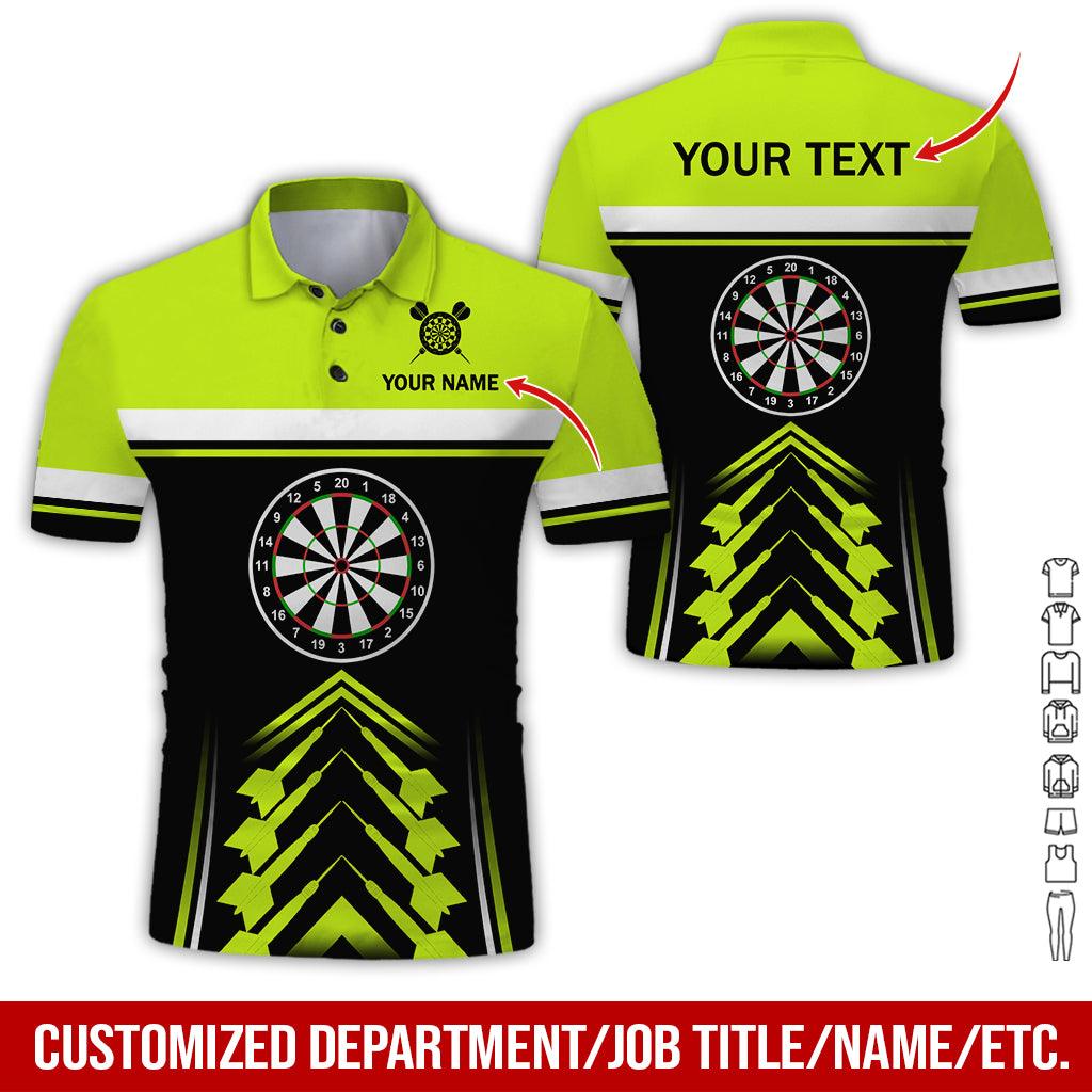 Customized Name & Text Darts Polo Shirt, Personalized Darts Uniforms Polo Shirt For Men - Perfect Gift For Darts Lovers, Darts Players - Amzanimalsgift