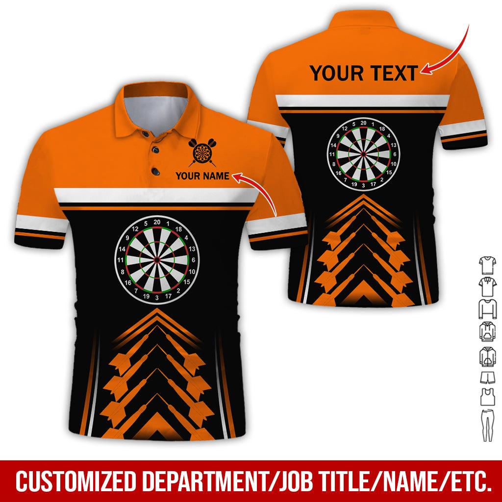 Customized Name & Text Darts Polo Shirt, Personalized Darts Uniforms Polo Shirt For Men - Perfect Gift For Darts Lovers, Darts Players - Amzanimalsgift