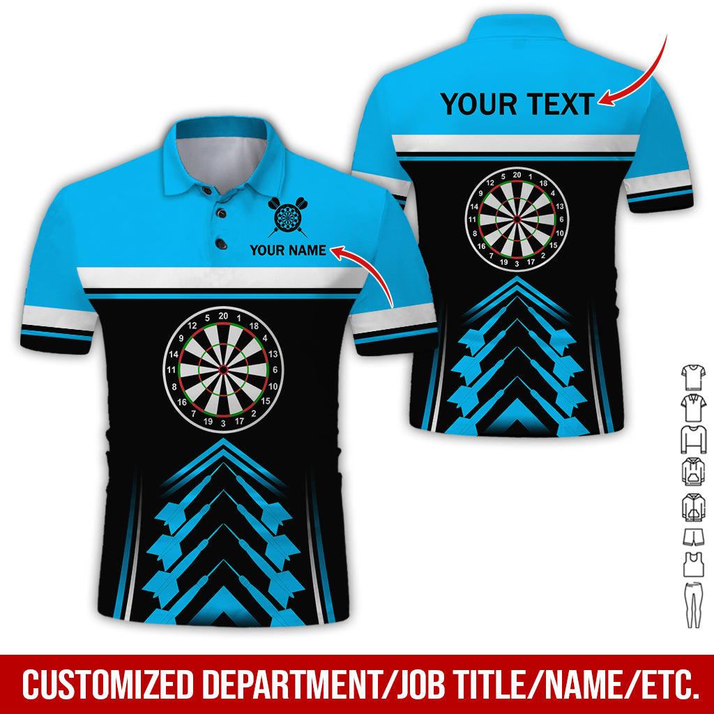Customized Name & Text Darts Polo Shirt, Personalized Darts Uniforms Polo Shirt For Men - Perfect Gift For Darts Lovers, Darts Players - Amzanimalsgift