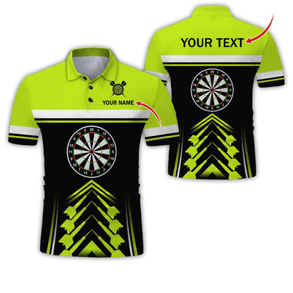 Customized Name & Text Darts Polo Shirt, Personalized Darts Uniforms Polo Shirt For Men - Perfect Gift For Darts Lovers, Darts Players - Amzanimalsgift