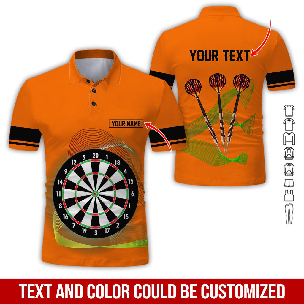 Customized Name & Text Darts Polo Shirt, Personalized Darts Uniforms Polo Shirt For Men - Perfect Gift For Darts Lovers, Darts Team Players - Amzanimalsgift