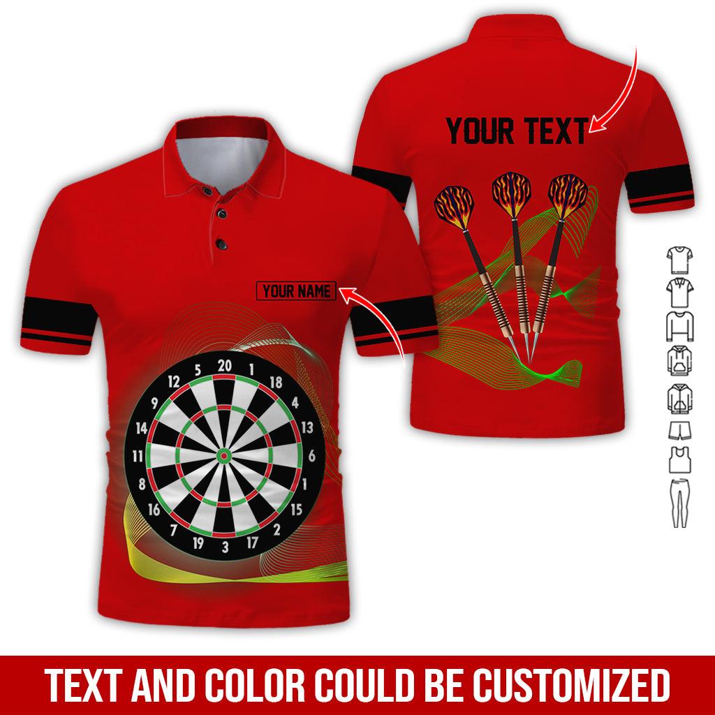Customized Name & Text Darts Polo Shirt, Personalized Darts Uniforms Polo Shirt For Men - Perfect Gift For Darts Lovers, Darts Team Players - Amzanimalsgift