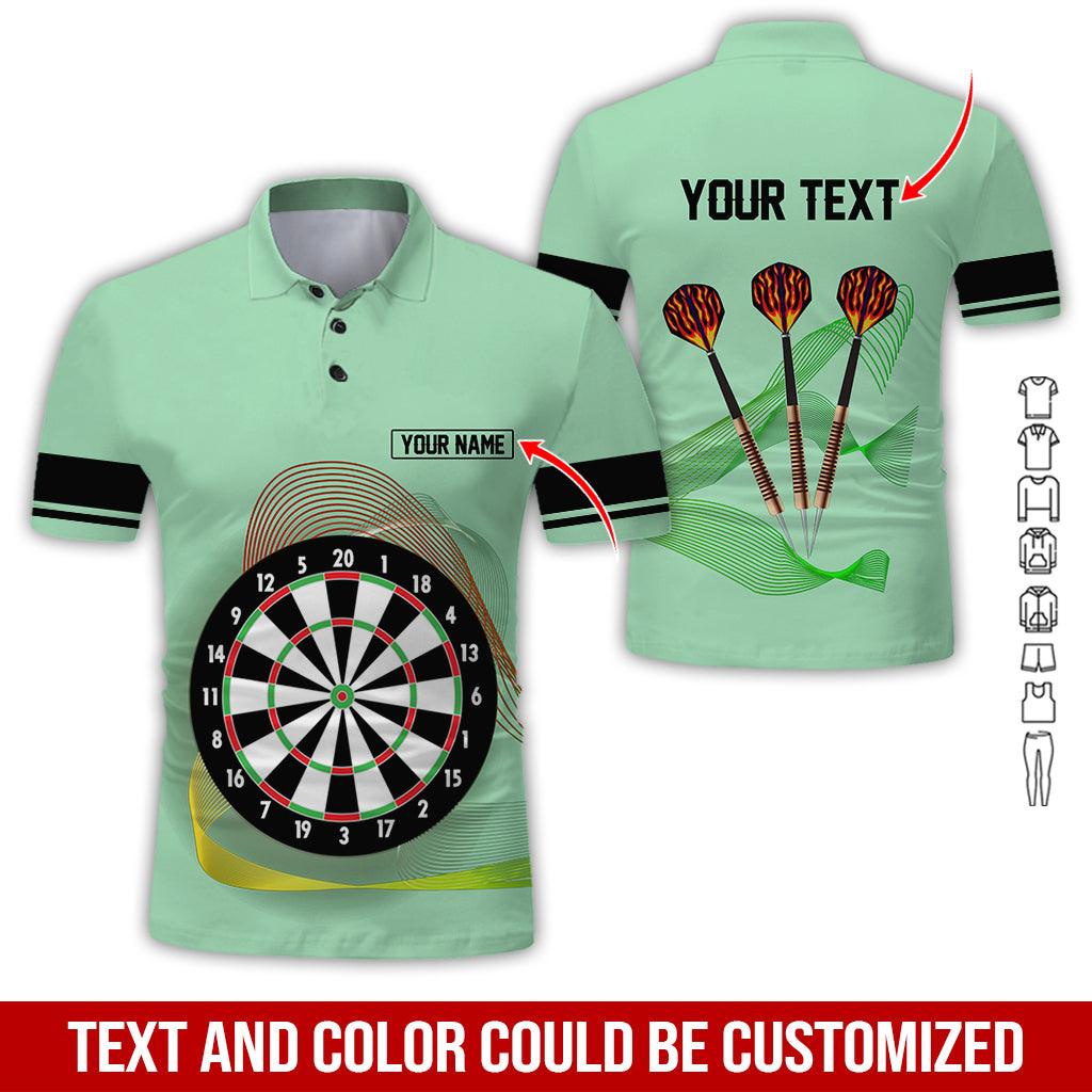 Customized Name & Text Darts Polo Shirt, Personalized Darts Uniforms Polo Shirt For Men - Perfect Gift For Darts Lovers, Darts Team Players - Amzanimalsgift