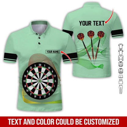 Customized Name & Text Darts Polo Shirt, Personalized Darts Uniforms Polo Shirt For Men - Perfect Gift For Darts Lovers, Darts Team Players - Amzanimalsgift