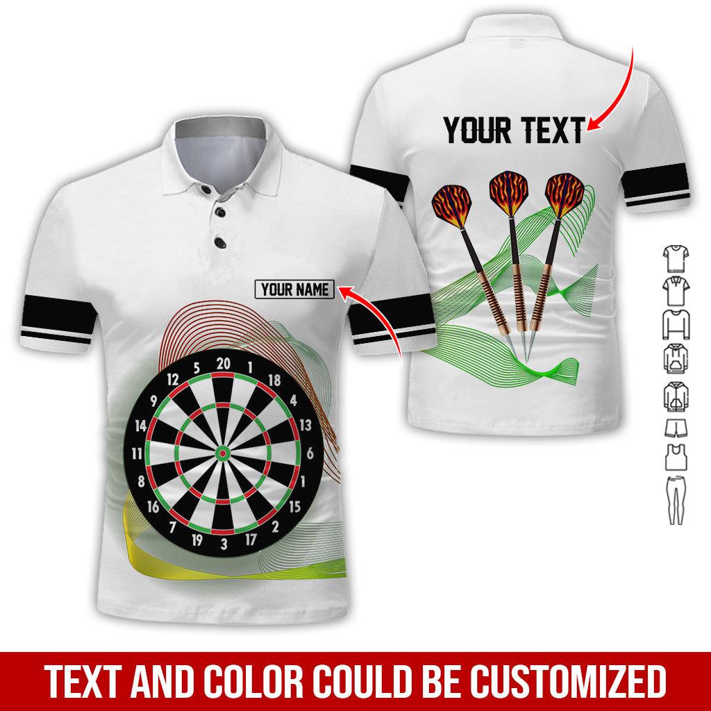 Customized Name & Text Darts Polo Shirt, Personalized Darts Uniforms Polo Shirt For Men - Perfect Gift For Darts Lovers, Darts Team Players - Amzanimalsgift