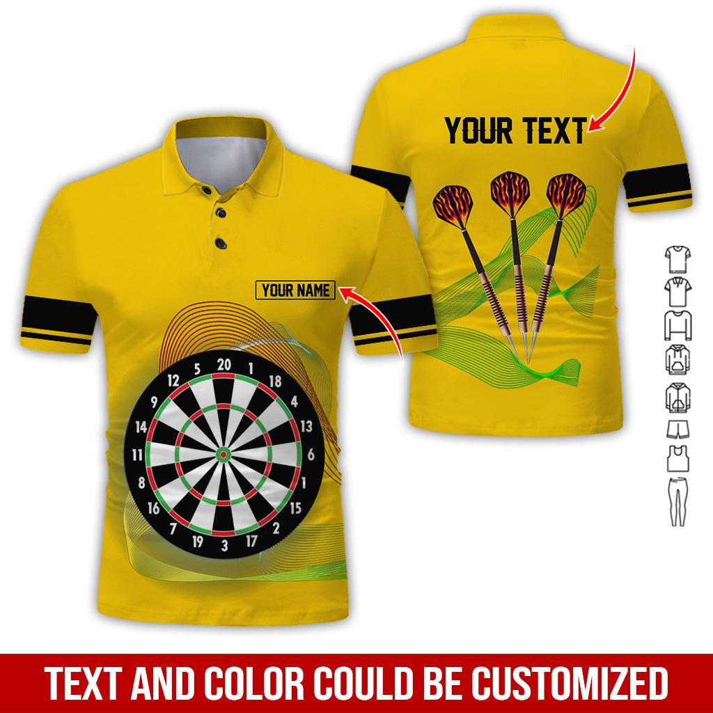 Customized Name & Text Darts Polo Shirt, Personalized Darts Uniforms Polo Shirt For Men - Perfect Gift For Darts Lovers, Darts Team Players - Amzanimalsgift