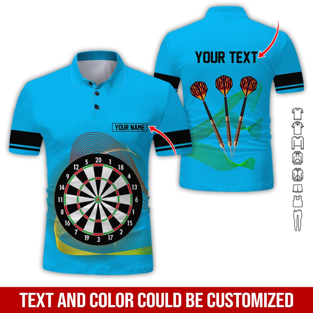 Customized Name & Text Darts Polo Shirt, Personalized Darts Uniforms Polo Shirt For Men - Perfect Gift For Darts Lovers, Darts Team Players - Amzanimalsgift