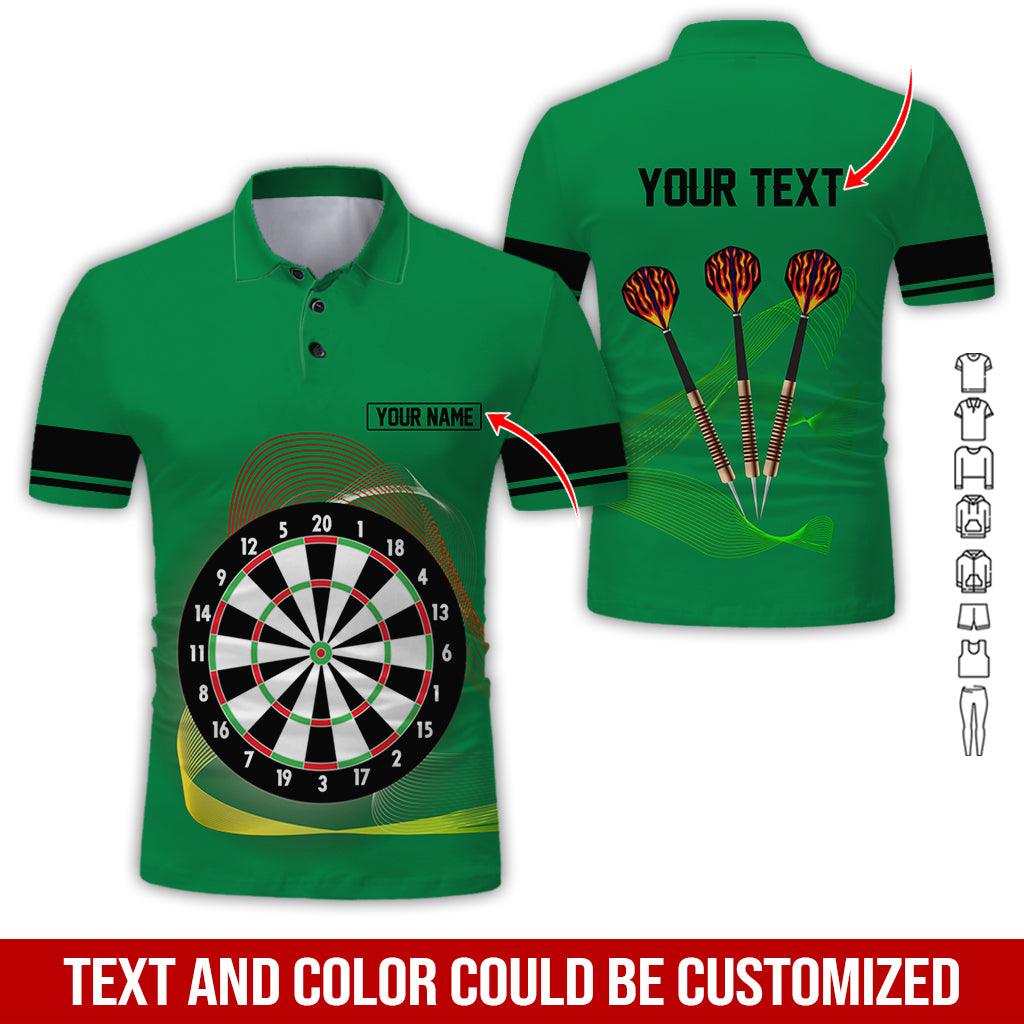 Customized Name & Text Darts Polo Shirt, Personalized Darts Uniforms Polo Shirt For Men - Perfect Gift For Darts Lovers, Darts Team Players - Amzanimalsgift