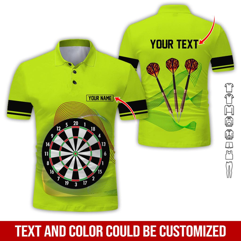 Customized Name & Text Darts Polo Shirt, Personalized Darts Uniforms Polo Shirt For Men - Perfect Gift For Darts Lovers, Darts Team Players - Amzanimalsgift
