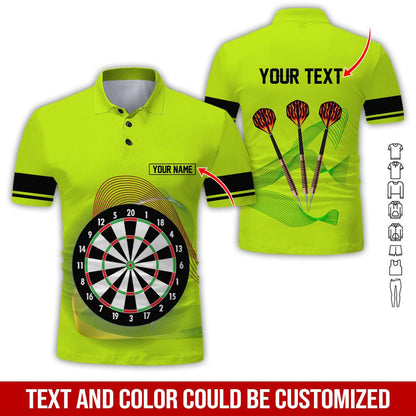 Customized Name & Text Darts Polo Shirt, Personalized Darts Uniforms Polo Shirt For Men - Perfect Gift For Darts Lovers, Darts Team Players - Amzanimalsgift