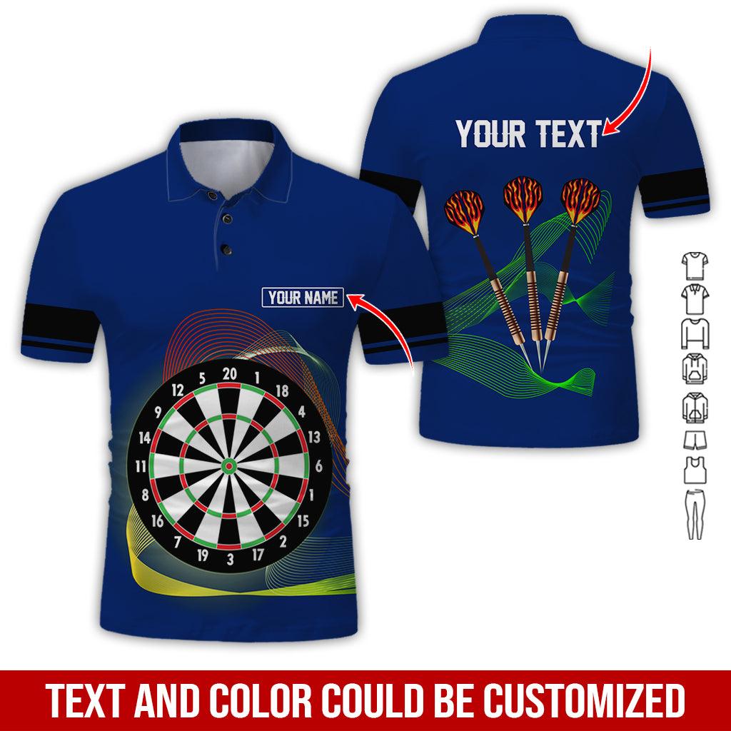 Customized Name & Text Darts Polo Shirt, Personalized Darts Uniforms Polo Shirt For Men - Perfect Gift For Darts Lovers, Darts Team Players - Amzanimalsgift
